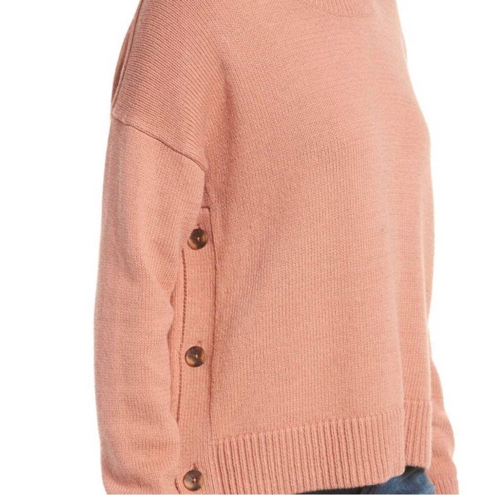 Madewell -woman’s brownstone pullover sweater cotton blend in dusty rose size XS - Picture 3 of 15